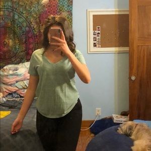 Teal v neck tshirt
